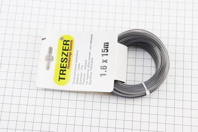 Леска для триммера 1,6 мм x 15 м квадратная двукомпонентная TRESZER