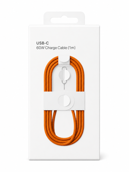 Кабель USB-C to USB-C 60W для Apple iPhone 15/16/17, 1 м, оранжевый (Orange)