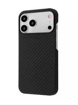 Чохол Ультратонкий 1.2мм Вуглепластиковий з Карбоновим Покриттям Carbon Slim with MagSafe iPhone 17 Pro black
