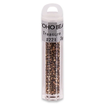 Бисер японский Toho Treasure 11/0, 3 г, TT-11-221, блестящий, бронзовый - бусины
