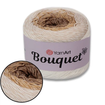 YarnArt Bouquet, №707, пряжа ЯрнАрт Букет 100% хлопок, 250 г/500 м, секционное окрашивание, летняя, для крючка и спиц