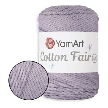 YarnArt Cotton Fair 4/4, світло-бузковий №5586 — бавовняна пряжа для в’язання спицями та гачком, 50 г/80 м, 100% бавовна