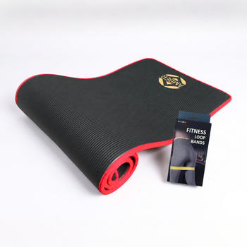 Набір для пілатесу та домашніх тренувань: килимок Urban Fit Amber 15 мм + фітнес-гумки