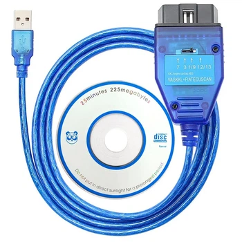 K-Line адаптер + FiatEcuScan USB VAG-COM KKL 409.1 FT232 (FTDI) с переключателем Vag Com Автосканер диагностический адаптер кабель Ross-Tech