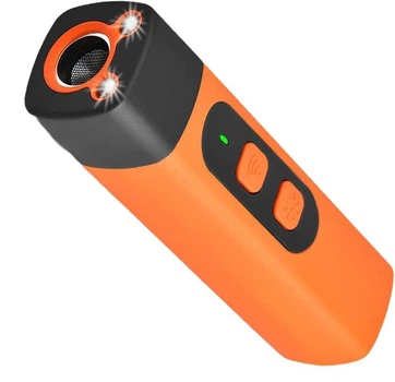 Ультразвуковой отпугиватель и тренер собак Ultrasonic DR005 с фонариком Type-C Оранжевый