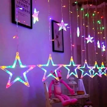 Гирлянда штора 3х1 м 120 LED RGB для новогоднего декора с пультом управления