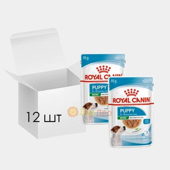 Вологий корм Royal Canin Mini Puppy для цуценят дрібних порід 12 шт. по 85 г