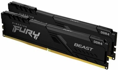 Оперативна пам'ять 16GB (2x8GB) Kingston Fury Beast DDR4 3200 MHz Black (KF432C16BBK2/16WP)