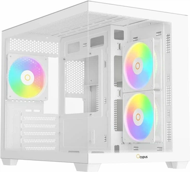 Корпус для ПК Ocypus Gamma C54 ARGB Tempered Glass (GAMMA-C54-WHD300XX-GL) White mATX без БЖ