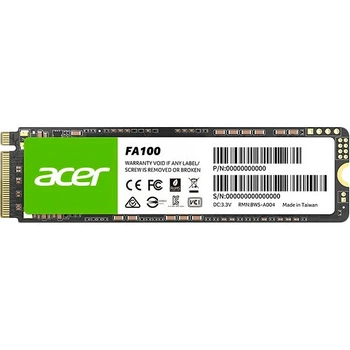 Накопичувач Acer FA100 256GB M.2 2280 NVMe 1.4 PCIe Gen 3x4 3D NAND SLC (BL.9BWWA.118)