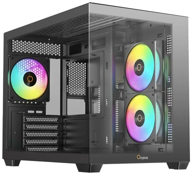 Корпус для ПК Ocypus Gamma C54 ARGB Tempered Glass (GAMMA-C54-BKD300XX-GL) Black mATX без БЖ