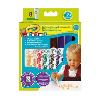 Набор фломастеров Crayola Mini Kids Washable Мои первые фломастеры 8 шт ,256255.112/8324
