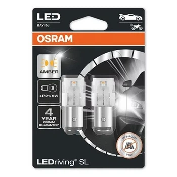 Автолампа P21/5W LEDriving 12V 1.3W BAY15d (блистер 2шт)