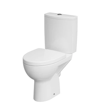 Унитаз компакт Cersanit Parva New 518 Clean On 011 3/5 610x360 округлый, с сиденьем, белый
