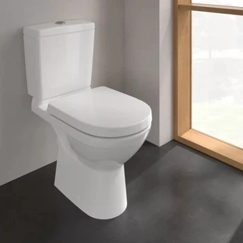 Унитаз компакт Villeroy&Boch O.Novo 680x360 овальный, без сиденья, белый (5661R001)