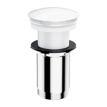 Донный клапан Omnires 1 1/4" Сlick-Сlack для раковины, белый (A716BP)