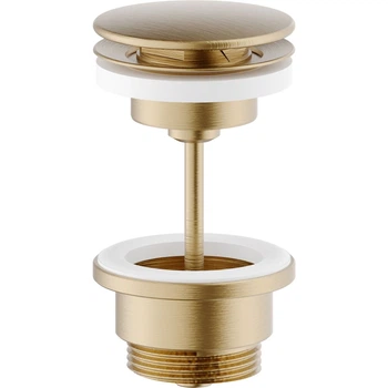 Донный клапан Nobili Click-Clack 1 1/4" для умывальника, золото брашированный (AV00110/11CGP)