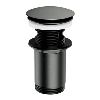 Донный клапан Omnires 1 1/4″ для раковины, черный матовый (A706GR)