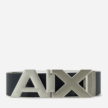 Ремень двусторонний мужской из натуральной кожи Armani Exchange 135238824 36 (120.5 см) Синий/Белый (1160815149)