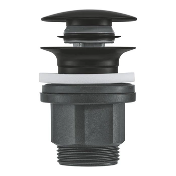 Донный клапан Grohe Click-Clack 1 1/4" для умывальника, черный матовый (1024642430)