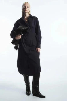Сукня жіноча COS waisted midi shirt dress 1187027002 Eur 44 Темний синій