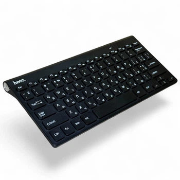 Беспроводная клавиатура Hoco GM70 мембранная, UKR / EN / ru, 2.4G, USB-приемник, 78 клавиш, 2AAA - Black