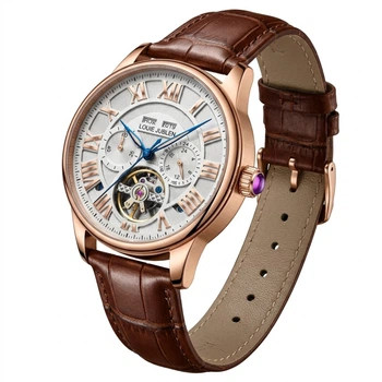 Мужские часы LOUIE JUELEN DITONA Skeleton Gold-White