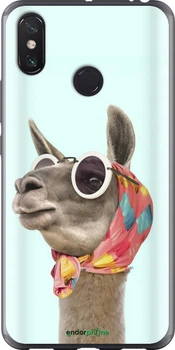 Чехол на Xiaomi Mi Max 3 Модная лама "4479t-1534-70447"