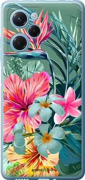 Чехол на Xiaomi Poco X5 Pro 5G Тропические цветы v1 "4667u-3027-70447"
