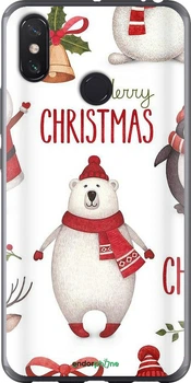 Чехол на Xiaomi Mi Max 3 Merry Christmas "4106t-1534-70447"