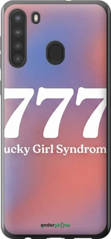 Чехол на Samsung Galaxy A21 Aesthetic Aura Gradient 777 Lucky Energy "6782u-1841-70447"