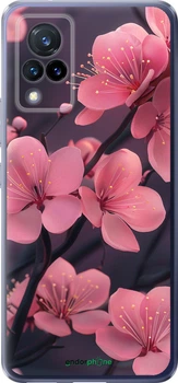 Чехол на Vivo V21 Пурпурная сакура "6075u-2368-70447"
