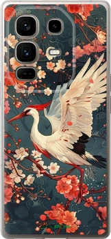 Чехол на Infinix Note 50 Pro+ Сакура и аист "6108u-4041-70447"