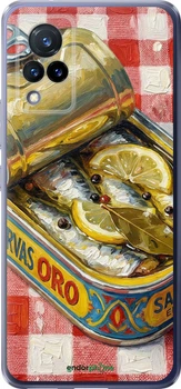 Чехол на Vivo V21 Vintage Sardine Tin Phone "6772u-2368-70447"