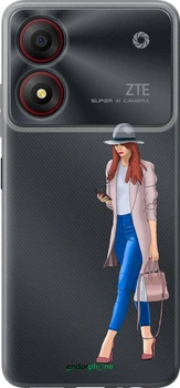 Чехол на ZTE Blade A34 Девушка 1 "4751u-3989-70447"