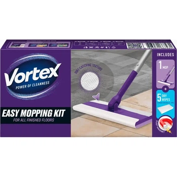 Швабра Vortex для прибирання підлоги + сухі серветки для підмітання 5 шт (4823071667431)