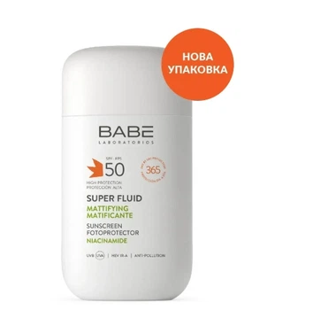 BABE Laboratorios Super Fluid SPF 50 (БАБЕ Лабораторіос) – сонцезахисний флюїд для обличчя, матуючий, 50 мл