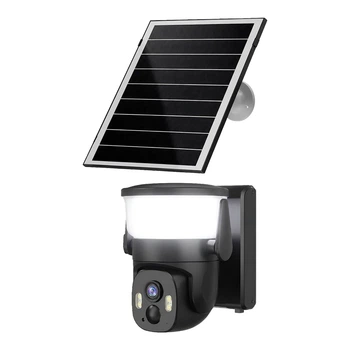 IP PTZ-видеокамера автономная с WiFi, прожектором и солнечной панелью 3Mp Light Vision VLC-6103WLS Black (Lamp+Solar) (CareCam Pro) f=3.6mm, на аккумуляторных батареях (75-00351)