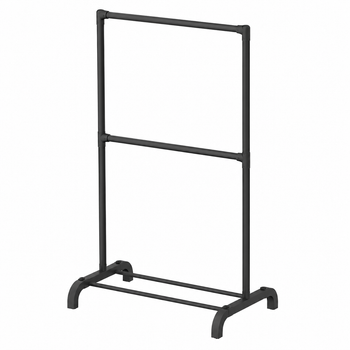 Напольная вешалка для одежды и обуви Clothes Rack 6009-B с двумя перекладинами 160x75x44 см Black (3_08464)