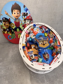 Подарунковий Kinder Box «Щенячий патруль Гонщик» 31×24×9 см | Великий подарунковий бокс для хлопчика | Paw Patrol Chase
