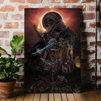 Интерьерная картина Тёмные души, Dark Souls, декор комнаты геймера, 42×28 см (id1544)