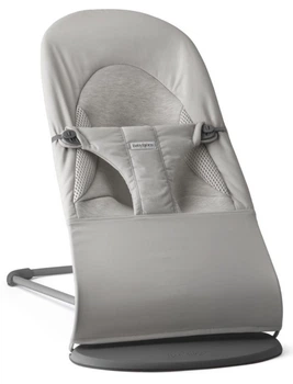 Шезлонг для немовлят BabyBjorn Bouncer BALANCE SOFT Woven/Jersey Tri Fabric Light Grey