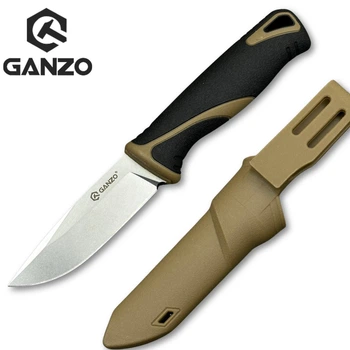 Ніж Фіксований Ganzo G807-DY Чорний/Бежевий (9Cr14)
