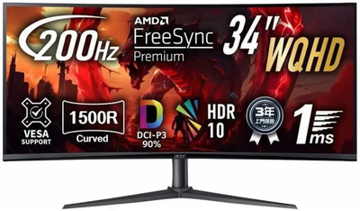 Монитор 34" Acer XZ340CURX2bmiipphx (um.cx0ee.205)