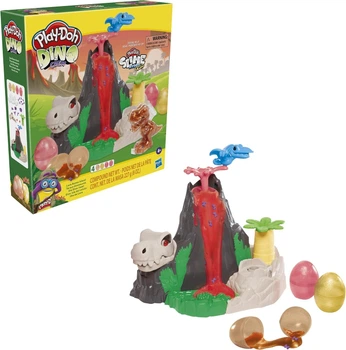 Ігровий набір Плей До Острів лавових кісток Hasbro Play-Doh Slime Dino Crew Lava Bones Island Volcano, вулкан зі слаймами 4 слайми (SKU-378)