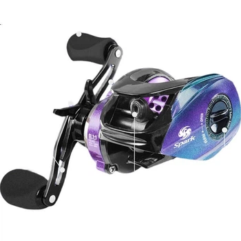 Катушка для ловли на приманку Erciyuan Water Drop Reel, микро-джиггинг, дальний заброс, взрывозащищенная, с магнитным двойным тормозом, красочная, для микро-джиггинга, для левшей.