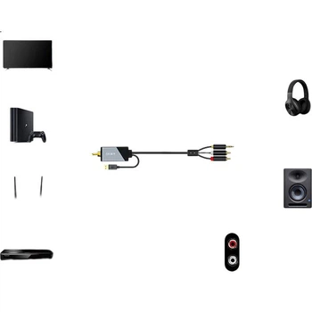 Аудіоконвертер Jinghua Z235K S/PDIF у 3.5 мм і 2 RCA 10 м