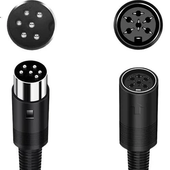 Мікрофонний кабель Yeren YR-SL612 6-контактний папа - 6-контактний мама 3 м Black
