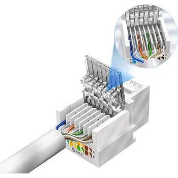 Модуль SAMZHE MKC-510 RJ-45 UTP Cat 5e безинструментальный 10 шт. Бежевый