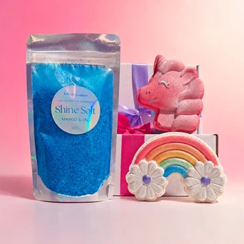Милий набір бомбочок для ванни "Rainbow Dream" подарунковий для дівчинки, дочки, сестри, подруги на день народження